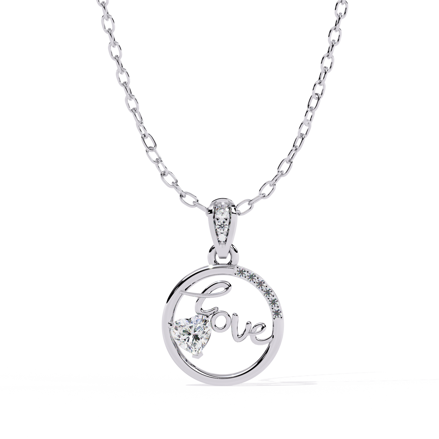 lab grown diamond | moissanite Jewellery Dotsun Love Lab Grown Diamond OR Moissanite Pendant Silver by Rabbito Jewels