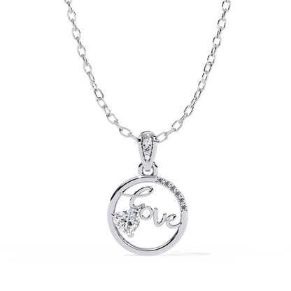 lab grown diamond | moissanite Jewellery Dotsun Love Lab Grown Diamond OR Moissanite Pendant Silver by Rabbito Jewels