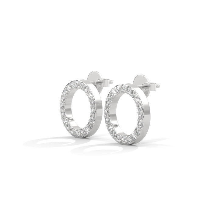 lab grown diamond | moissanite Jewellery Round Hanging Lab Grown Diamond OR Moissanite Earrings by Rabbito Jewels