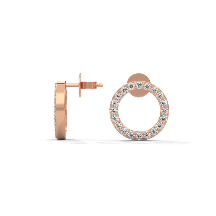 lab grown diamond | moissanite Jewellery Round Hanging Lab Grown Diamond OR Moissanite Earrings by Rabbito Jewels