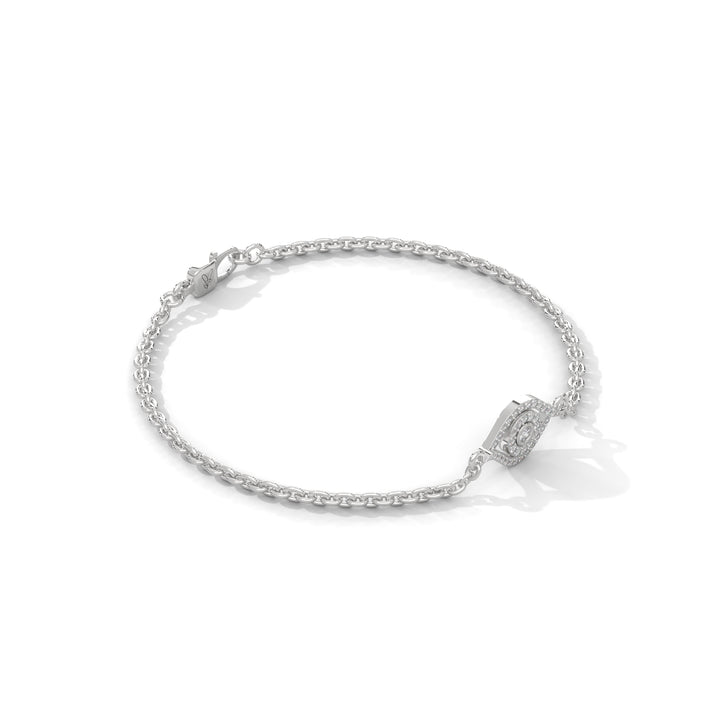 lab grown diamond | moissanite Jewellery Leaf Evil Eye Lab Grown Diamond OR Moissanite Bracelet by Rabbito Jewels