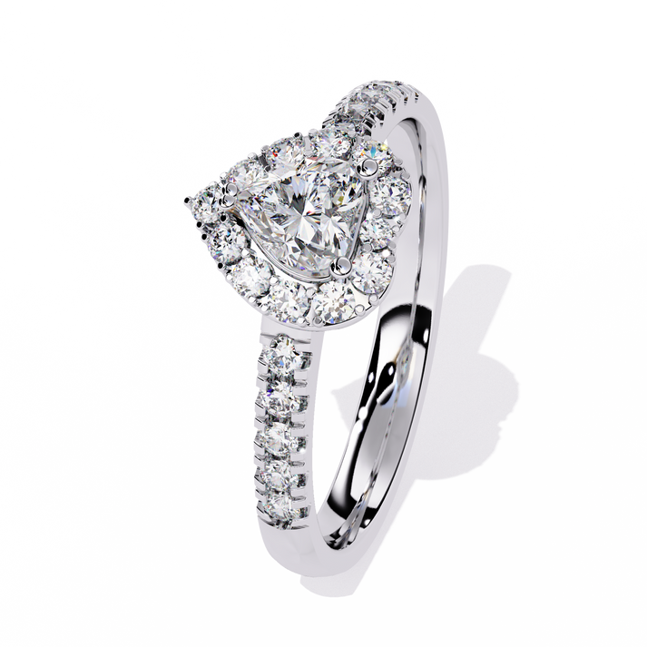 lab grown diamond | moissanite Jewellery Elle Classic Halo Lab Grown Diamond OR Moissanite Ring by Rabbito Jewels