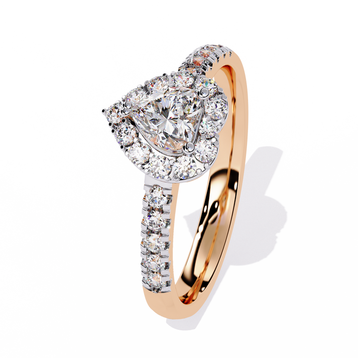 lab grown diamond | moissanite Jewellery Elle Classic Halo Lab Grown Diamond OR Moissanite Ring by Rabbito Jewels