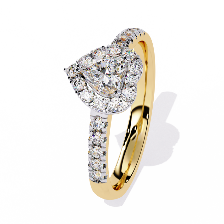 lab grown diamond | moissanite Jewellery Elle Classic Halo Lab Grown Diamond OR Moissanite Ring by Rabbito Jewels