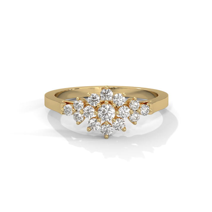 lab grown diamond | moissanite Jewellery Florine Cocktail Lab Grown Diamond OR Moissanite Ring Yellow Gold 14K by Rabbito Jewels