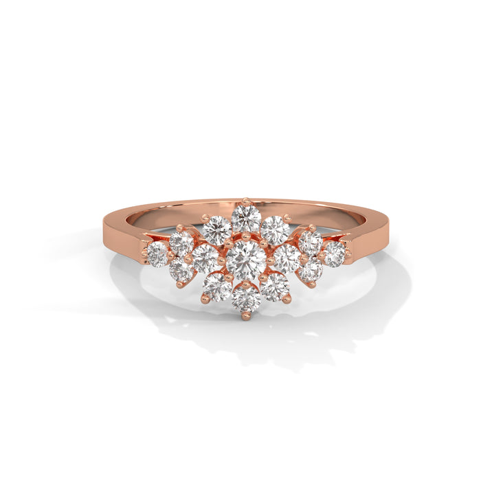 lab grown diamond | moissanite Jewellery Florine Cocktail Lab Grown Diamond OR Moissanite Ring Rose Gold 18K by Rabbito Jewels
