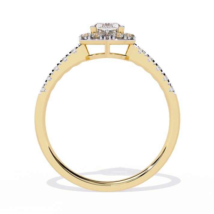 lab grown diamond | moissanite Jewellery Elle Classic Halo Lab Grown Diamond OR Moissanite Ring by Rabbito Jewels