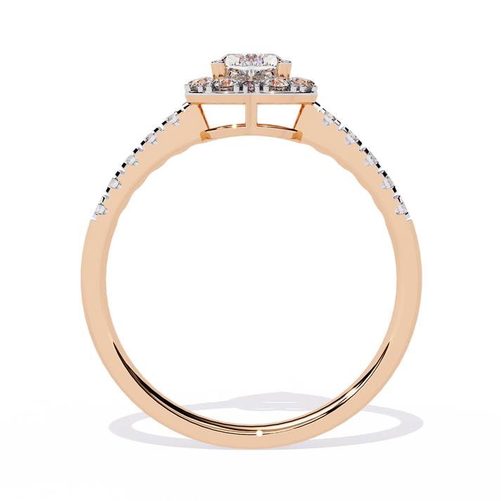 lab grown diamond | moissanite Jewellery Elle Classic Halo Lab Grown Diamond OR Moissanite Ring by Rabbito Jewels