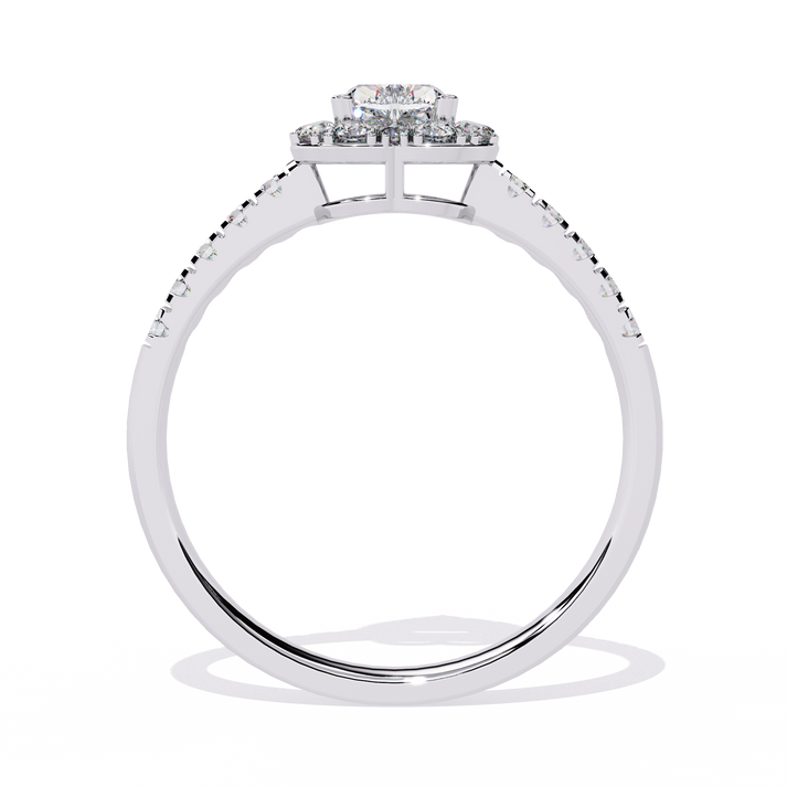 lab grown diamond | moissanite Jewellery Elle Classic Halo Lab Grown Diamond OR Moissanite Ring by Rabbito Jewels