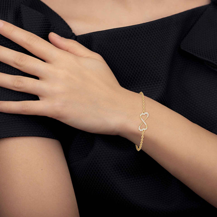 lab grown diamond | moissanite Jewellery Infinite Glamour Lab Grown Diamond OR Moissanite Bracelet by Rabbito Jewels