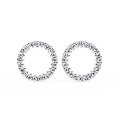 lab grown diamond | moissanite Jewellery Forzi Perals Earrings White Gold 14K by Rabbito Jewels