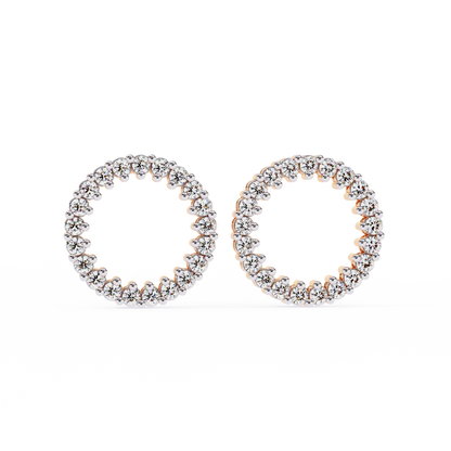 lab grown diamond | moissanite Jewellery Forzi Perals Earrings Rose Gold 14K by Rabbito Jewels