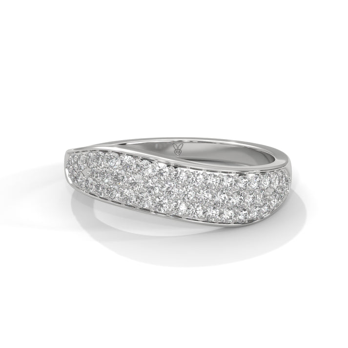 lab grown diamond | moissanite Jewellery Pave Signet Lab Grown Diamond OR Moissanite Ring Silver by Rabbito Jewels