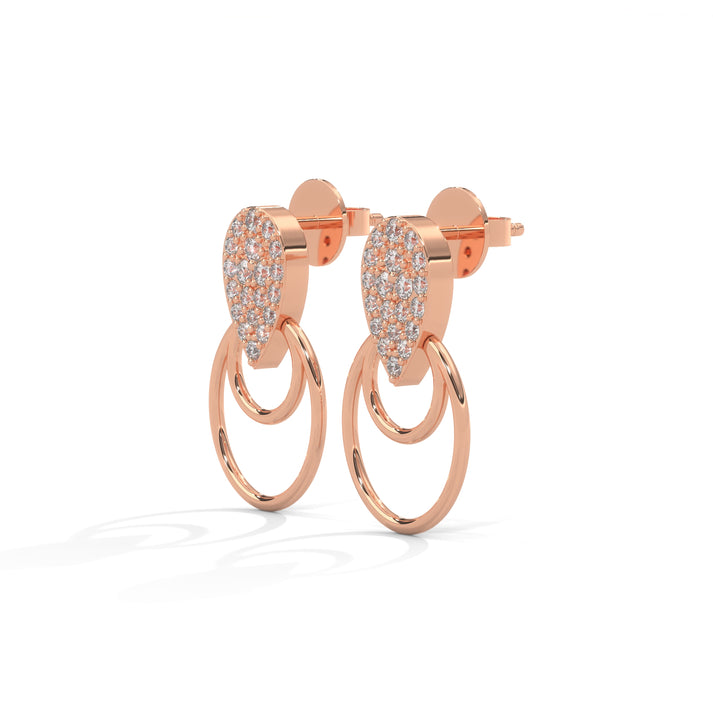 lab grown diamond | moissanite Jewellery Stylish Loop Lab Grown Diamond OR Moissanite Earrings by Rabbito Jewels