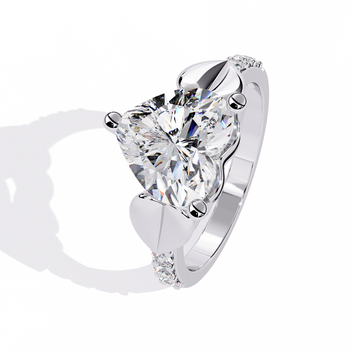 lab grown diamond | moissanite Jewellery Alita 2.33Ct Heart Shape Lab Grown Diamond OR Moissanite Ring by Rabbito Jewels