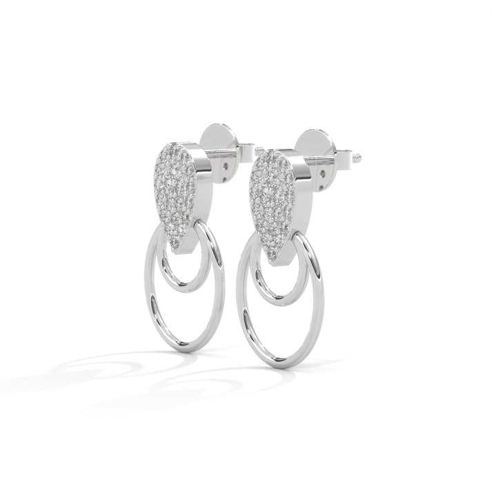 lab grown diamond | moissanite Jewellery Stylish Loop Lab Grown Diamond OR Moissanite Earrings by Rabbito Jewels