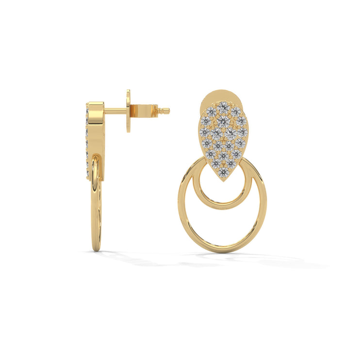 lab grown diamond | moissanite Jewellery Stylish Loop Lab Grown Diamond OR Moissanite Earrings by Rabbito Jewels