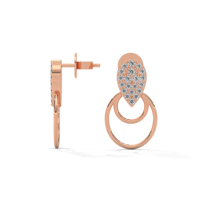 lab grown diamond | moissanite Jewellery Stylish Loop Lab Grown Diamond OR Moissanite Earrings by Rabbito Jewels