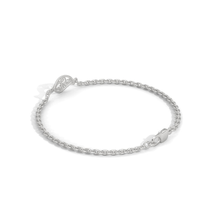 lab grown diamond | moissanite Jewellery Twisted Leaf Lab Grown Diamond OR Moissanite Bracelet by Rabbito Jewels