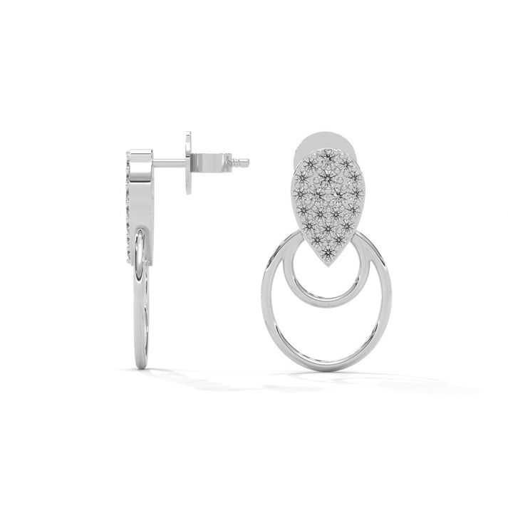 lab grown diamond | moissanite Jewellery Stylish Loop Lab Grown Diamond OR Moissanite Earrings by Rabbito Jewels