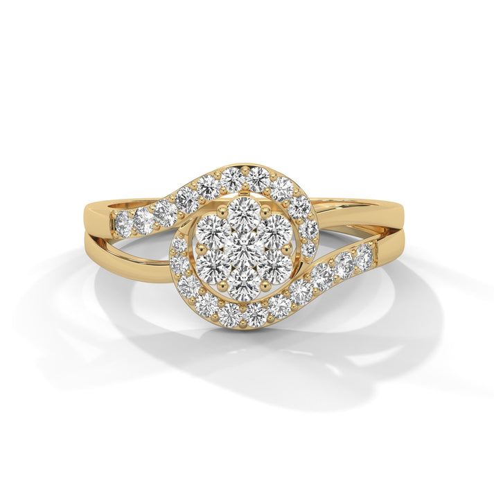 lab grown diamond | moissanite Jewellery Darey Lab Grown Diamond OR Moissanite Ring Yellow Gold 18K by Rabbito Jewels