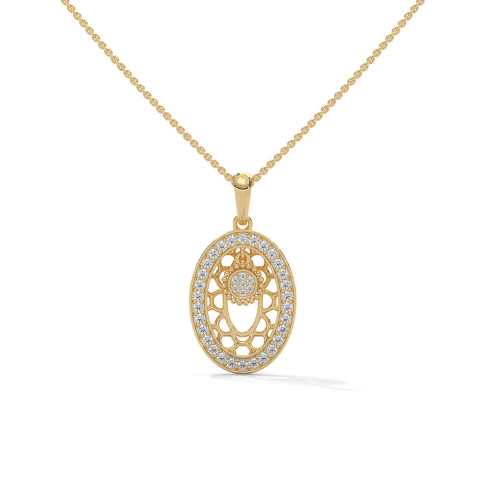 lab grown diamond | moissanite Jewellery Kiat Lab Grown Diamond OR Moissanite Pendant Yellow Gold 14K by Rabbito Jewels