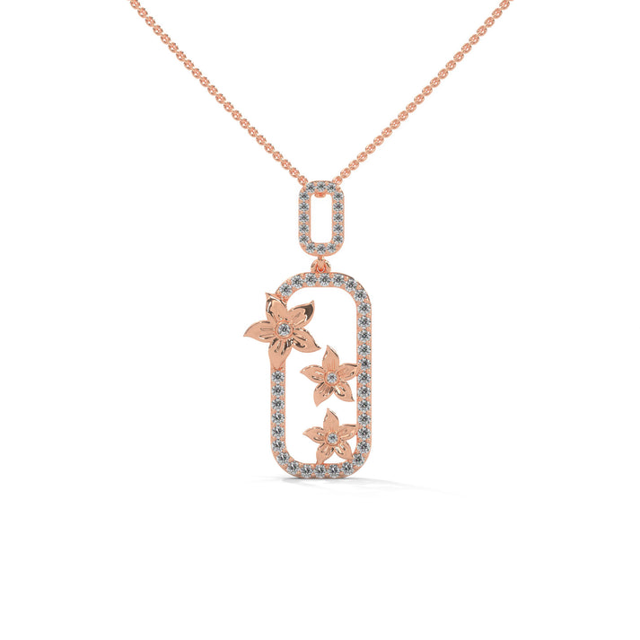 lab grown diamond | moissanite Jewellery Spring Lab Grown Diamond OR Moissanite Pendant Rose Gold 18K by Rabbito Jewels