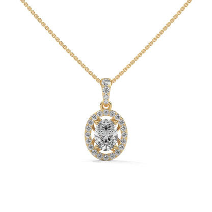 Classic Oval Diamond Pendant