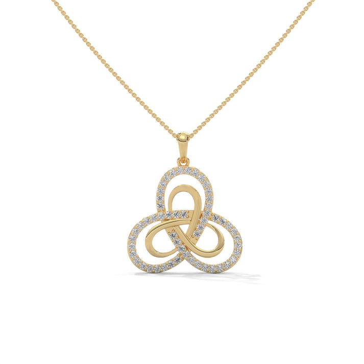 lab grown diamond | moissanite Jewellery Infinite Love Lab Grown Diamond OR Moissanite Pendant Yellow Gold 14K by Rabbito Jewels