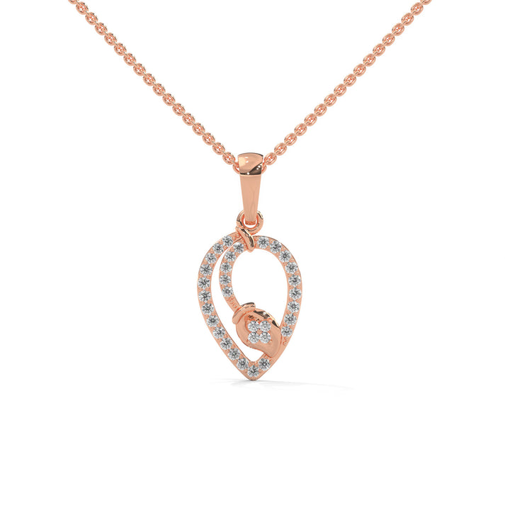 lab grown diamond | moissanite Jewellery Toned Lab Grown Diamond OR Moissanite Pendant Rose Gold 18K by Rabbito Jewels