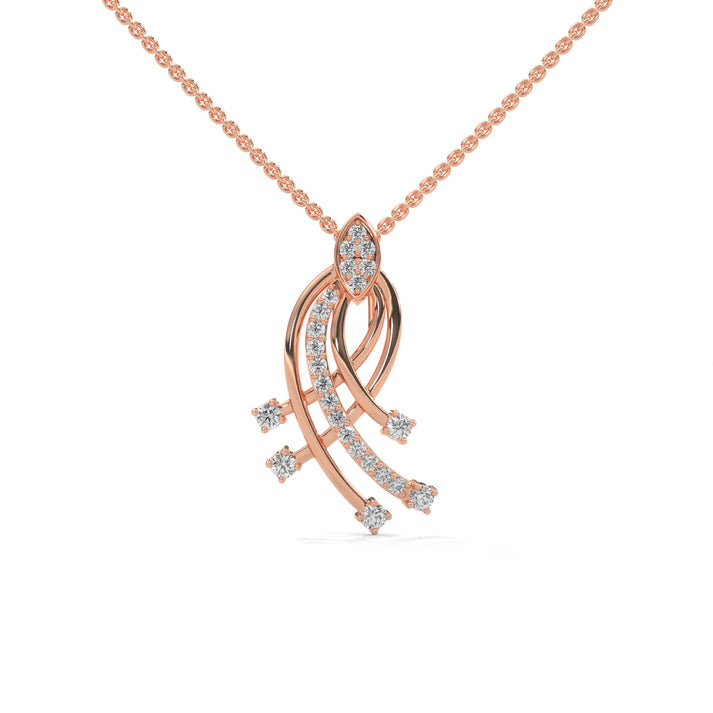 lab grown diamond | moissanite Jewellery Vignette Lab Grown Diamond OR Moissanite Pendant Rose Gold 18K by Rabbito Jewels