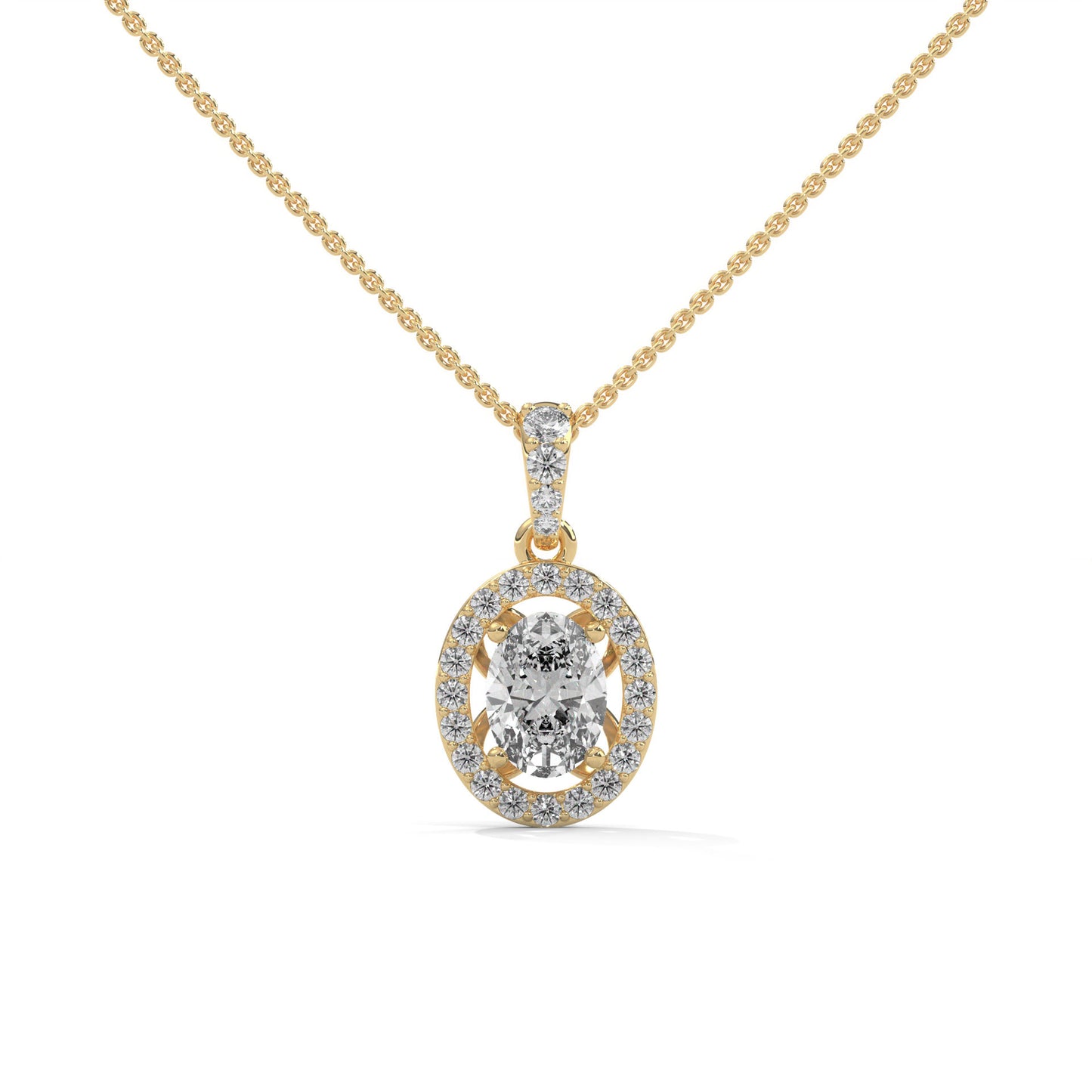 Classic Oval Diamond Pendant