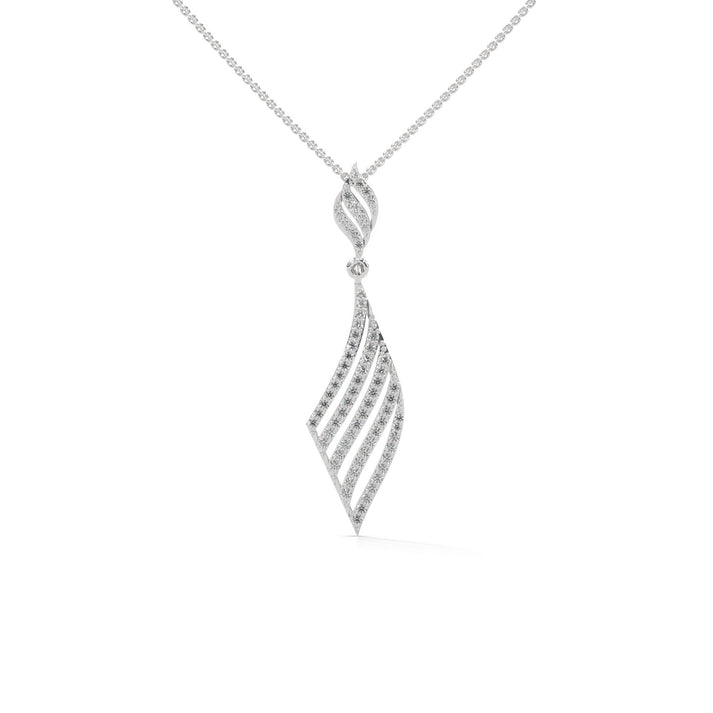 lab grown diamond | moissanite Jewellery Tie Style Lab Grown Diamond OR Moissanite Pendant White Gold 18K by Rabbito Jewels