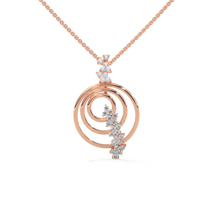 lab grown diamond | moissanite Jewellery Modern Minimalist Lab Grown Diamond OR Moissanite Pendant Rose Gold 18K by Rabbito Jewels