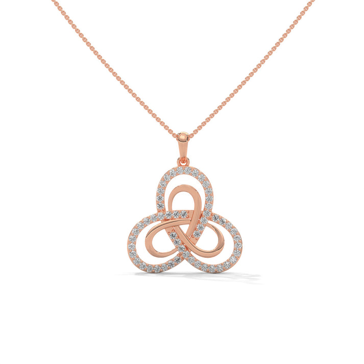 lab grown diamond | moissanite Jewellery Infinite Love Lab Grown Diamond OR Moissanite Pendant Rose Gold 14K by Rabbito Jewels