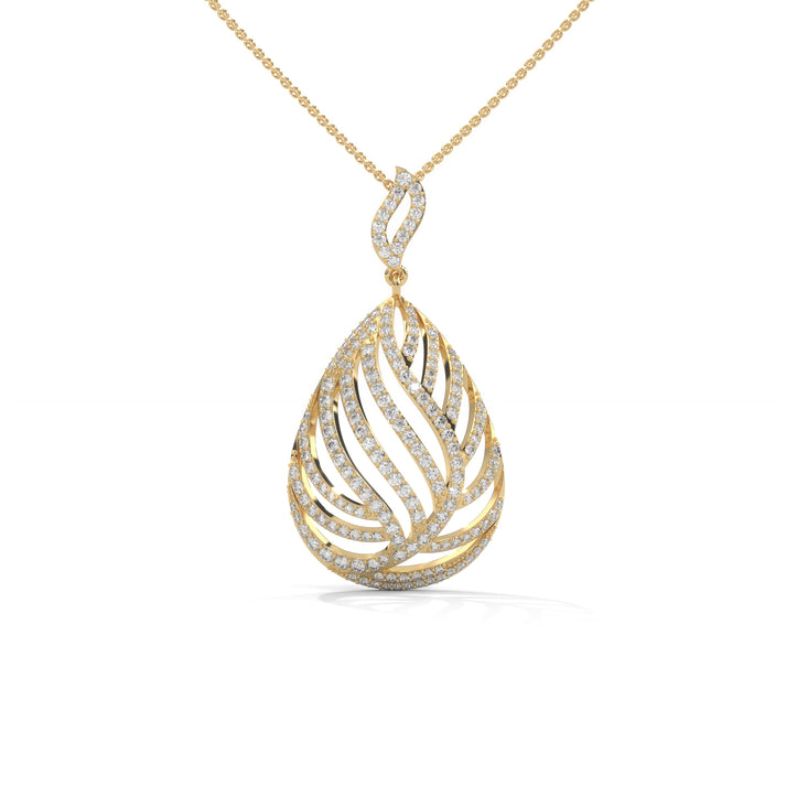 lab grown diamond | moissanite Jewellery Arora Lab Grown Diamond OR Moissanite Pendant Yellow Gold 18K by Rabbito Jewels