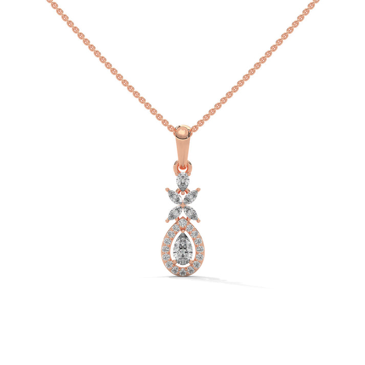 lab grown diamond | moissanite Jewellery Alluring Lab Grown Diamond OR Moissanite Pendant Rose Gold 18K by Rabbito Jewels