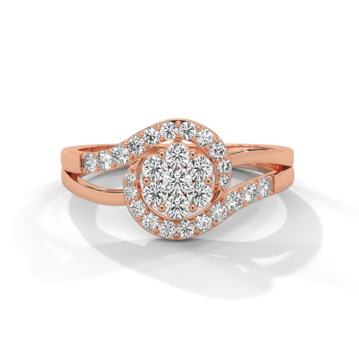 lab grown diamond | moissanite Jewellery Darey Lab Grown Diamond OR Moissanite Ring Rose Gold 14K by Rabbito Jewels