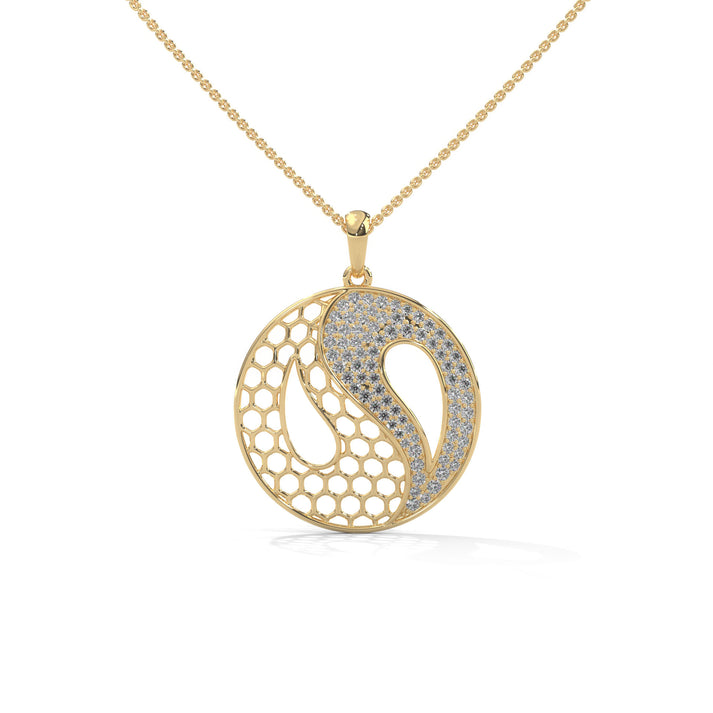 lab grown diamond | moissanite Jewellery Soulmate Lab Grown Diamond OR Moissanite Pendant Yellow Gold 14K by Rabbito Jewels