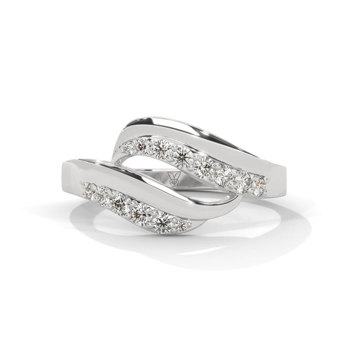 lab grown diamond | moissanite Jewellery Evita Lab Grown Diamond OR Moissanite Ring White Gold 18K by Rabbito Jewels