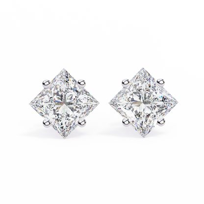 lab grown diamond | moissanite Jewellery Eternal Grace Lab Grown OR Moissanite Stud Earrings Silver by Rabbito Jewels