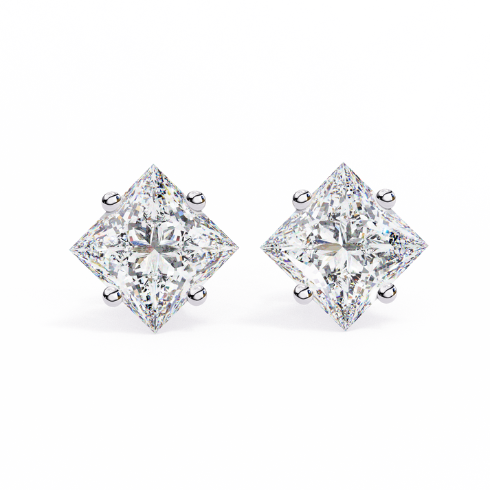 lab grown diamond | moissanite Jewellery Eternal Grace Lab Grown OR Moissanite Stud Earrings Silver by Rabbito Jewels