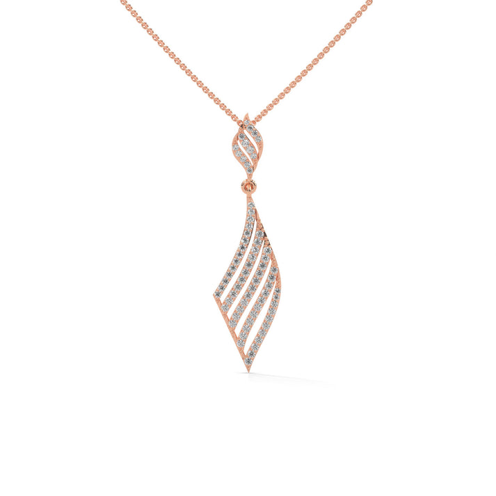 lab grown diamond | moissanite Jewellery Tie Style Lab Grown Diamond OR Moissanite Pendant Rose Gold 14K by Rabbito Jewels
