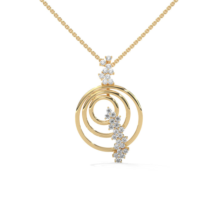 lab grown diamond | moissanite Jewellery Modern Minimalist Lab Grown Diamond OR Moissanite Pendant Yellow Gold 14K by Rabbito Jewels