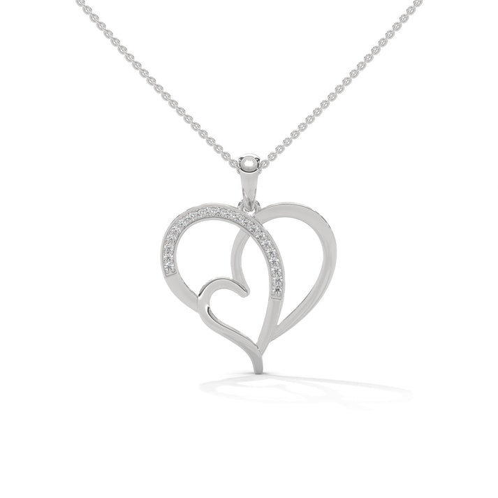lab grown diamond | moissanite Jewellery Dual Toned Lab Grown Diamond OR Moissanite Pendant Silver by Rabbito Jewels