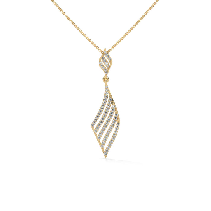 lab grown diamond | moissanite Jewellery Tie Style Lab Grown Diamond OR Moissanite Pendant Yellow Gold 18K by Rabbito Jewels