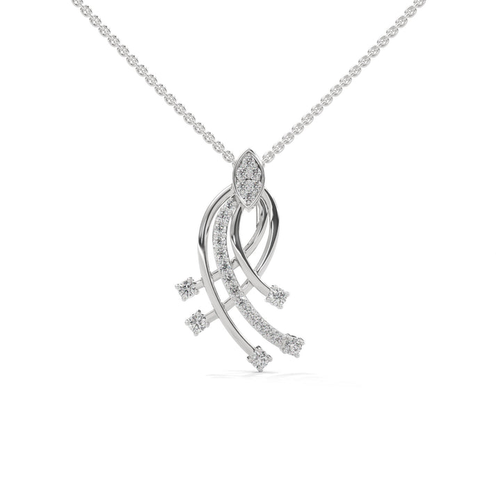 lab grown diamond | moissanite Jewellery Vignette Lab Grown Diamond OR Moissanite Pendant White Gold 18K by Rabbito Jewels