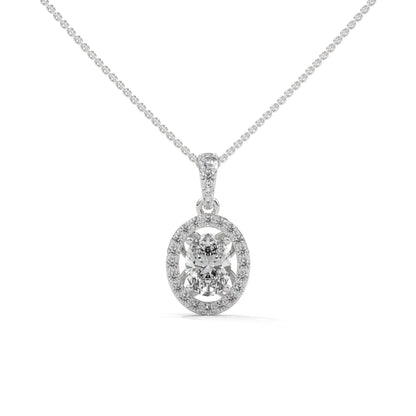 Classic Oval Diamond Pendant