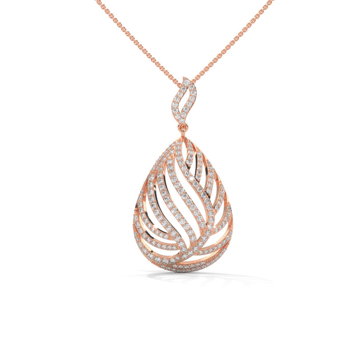 lab grown diamond | moissanite Jewellery Arora Lab Grown Diamond OR Moissanite Pendant Rose Gold 18K by Rabbito Jewels