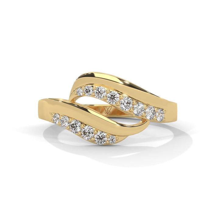 lab grown diamond | moissanite Jewellery Evita Lab Grown Diamond OR Moissanite Ring Yellow Gold 14K by Rabbito Jewels